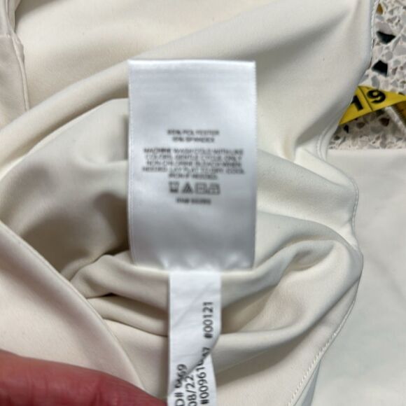 Express ivory compression body contour corset long sleeve top xs - Picture 7 of 8